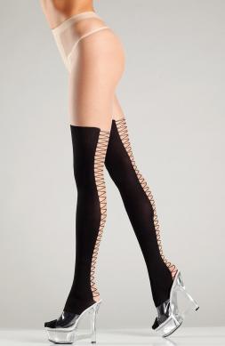 Sheer tights with mock