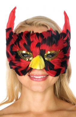 Redbird Feather Mask